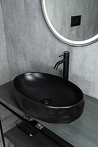 Раковина накладная Gid Bm9030wx черная матовая купить в интернет-магазине Sanbest