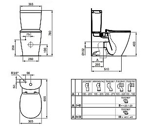 Унитаз напольный Ideal Standard Connect E039701 с бачком E717501 белый, безободковый купить в интернет-магазине Sanbest