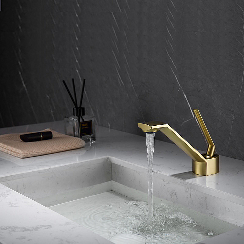 Смеситель для раковины Elghansa URBAN XQ 1613301-MattGold матовое золото купить в интернет-магазине сантехники Sanbest