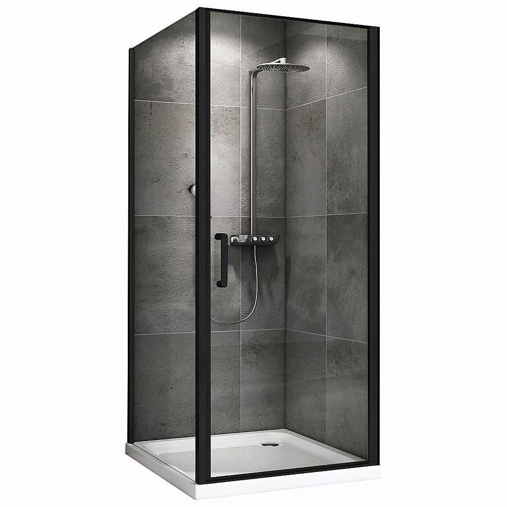 Душевой уголок ABBER Sonnenstrand AG04090B-S75B 90x75 стекло прозрачное/профиль черный купить в интернет-магазине Sanbest