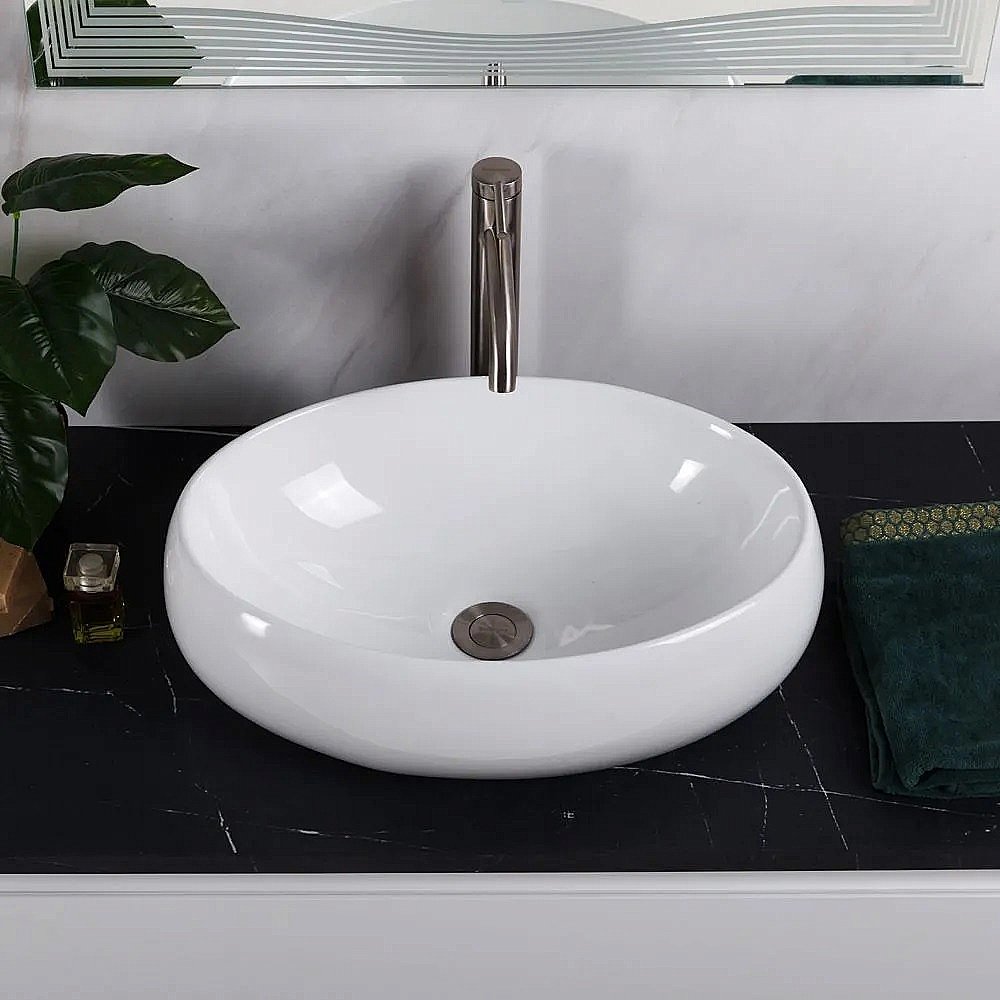 Раковина накладная BelBagno 50 BB1085 белая купить в интернет-магазине Sanbest