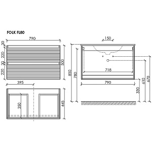 Тумба с раковиной Sancos Folk 100 FL100W Bianco для ванной в интернет-магазине Sanbest