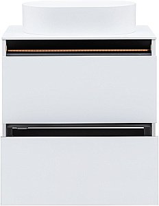 Тумба с раковиной Allen Brau Activity 70 1.34003.WM белая матовая/черный брашированный для ванной в интернет-магазине Sanbest