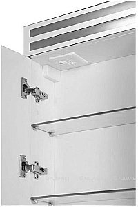 Зеркальный шкаф De Aqua Эколь 184804 90 белый купить в интернет-магазине сантехники Sanbest