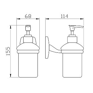 Дозатор мыла WONZON & WOGHAND PORTO, Хром (WW-1401) купить в интернет-магазине сантехники Sanbest