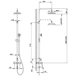 Душевая колонна Lemark Peretto LM6362RB купить в интернет-магазине сантехники Sanbest