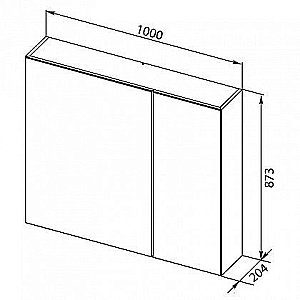 Зеркальный шкаф Aquanet Йорк 100 купить в интернет-магазине сантехники Sanbest