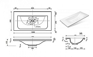 Тумба с раковиной Эстет Bali 100 для ванной в интернет-магазине Sanbest