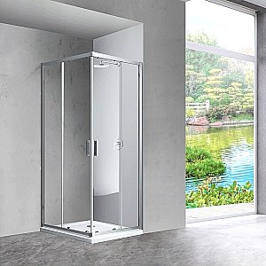 Душевой уголок Vincea Scala VSS-2SC8010CL 80x100 стекло прозрачное/профиль хром купить в интернет-магазине Sanbest