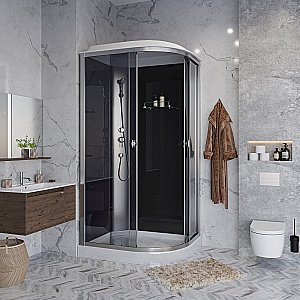 Душевая кабина Niagara Eco E120/80/13/TN 120х80 стекло тонированное/профиль хром купить в интернет-магазине Sanbest