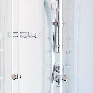 Душевая кабина Радомир Паола 3 114х114 1-05-1-0-0-0590 стекло прозрачное/профиль белый купить в интернет-магазине Sanbest