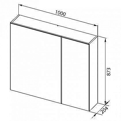 Зеркальный шкаф Aquanet Йорк 100 купить в интернет-магазине сантехники Sanbest