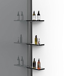 Душевая перегородка Vincea Walk-In VSW-1HWS110CGGM 110 профиль вороненая сталь/стекло тонированное купить в интернет-магазине Sanbest