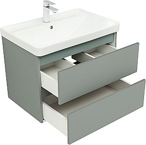 Тумба с раковиной Aquanet Вега 2.0 337960/301804 70 мисти грин для ванной в интернет-магазине Sanbest