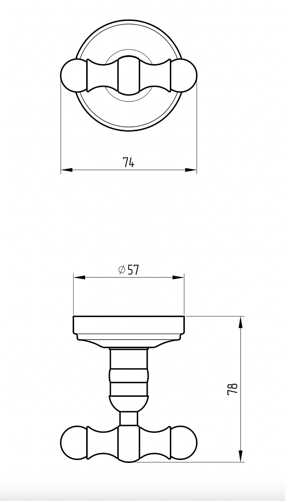 Крючок Migliore Mirella ML.MRL-M062.DO золото купить в интернет-магазине сантехники Sanbest