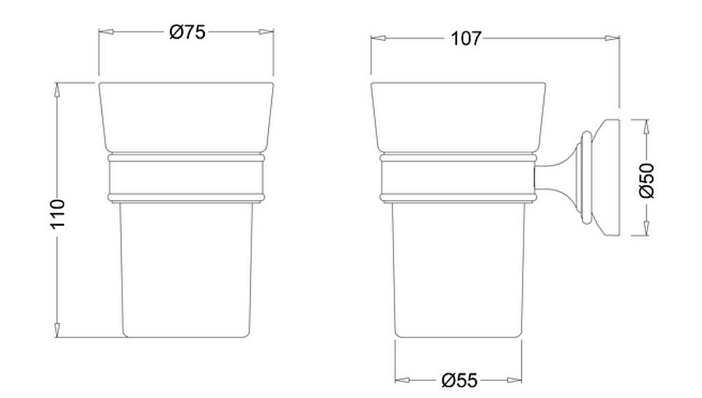 Стакан Savoy RA50 купить в интернет-магазине сантехники Sanbest