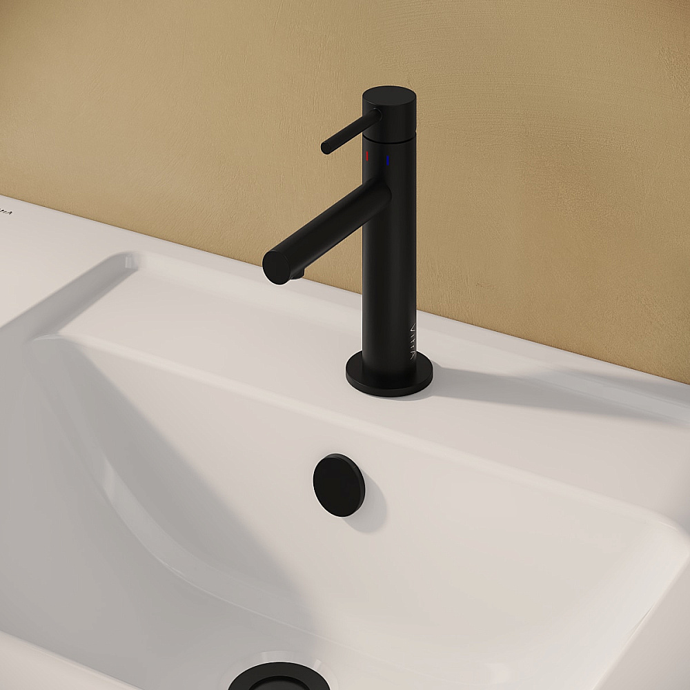 Смеситель для раковины VitrA Origin A4255636WTC матовый черный купить в интернет-магазине сантехники Sanbest