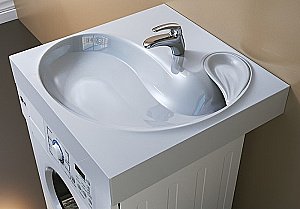 Раковина на стиральную машину Jorno Buta 60,5 4627173210348 белая купить в интернет-магазине Sanbest