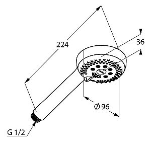 Душевая лейка Kludi Logo 683000500 купить в интернет-магазине сантехники Sanbest