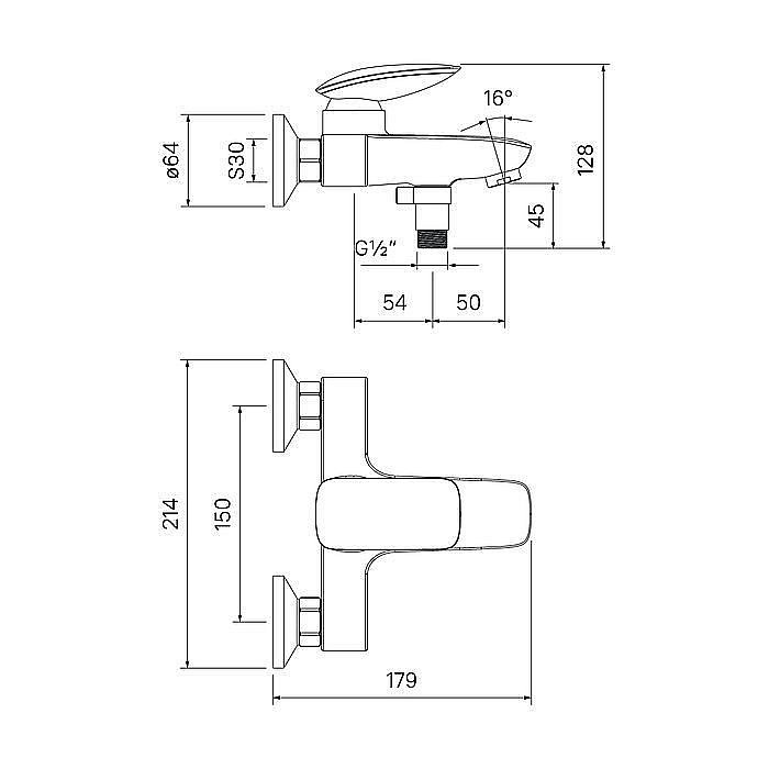 Смеситель для ванны Iddis Stone STOSB00i02WA купить в интернет-магазине сантехники Sanbest
