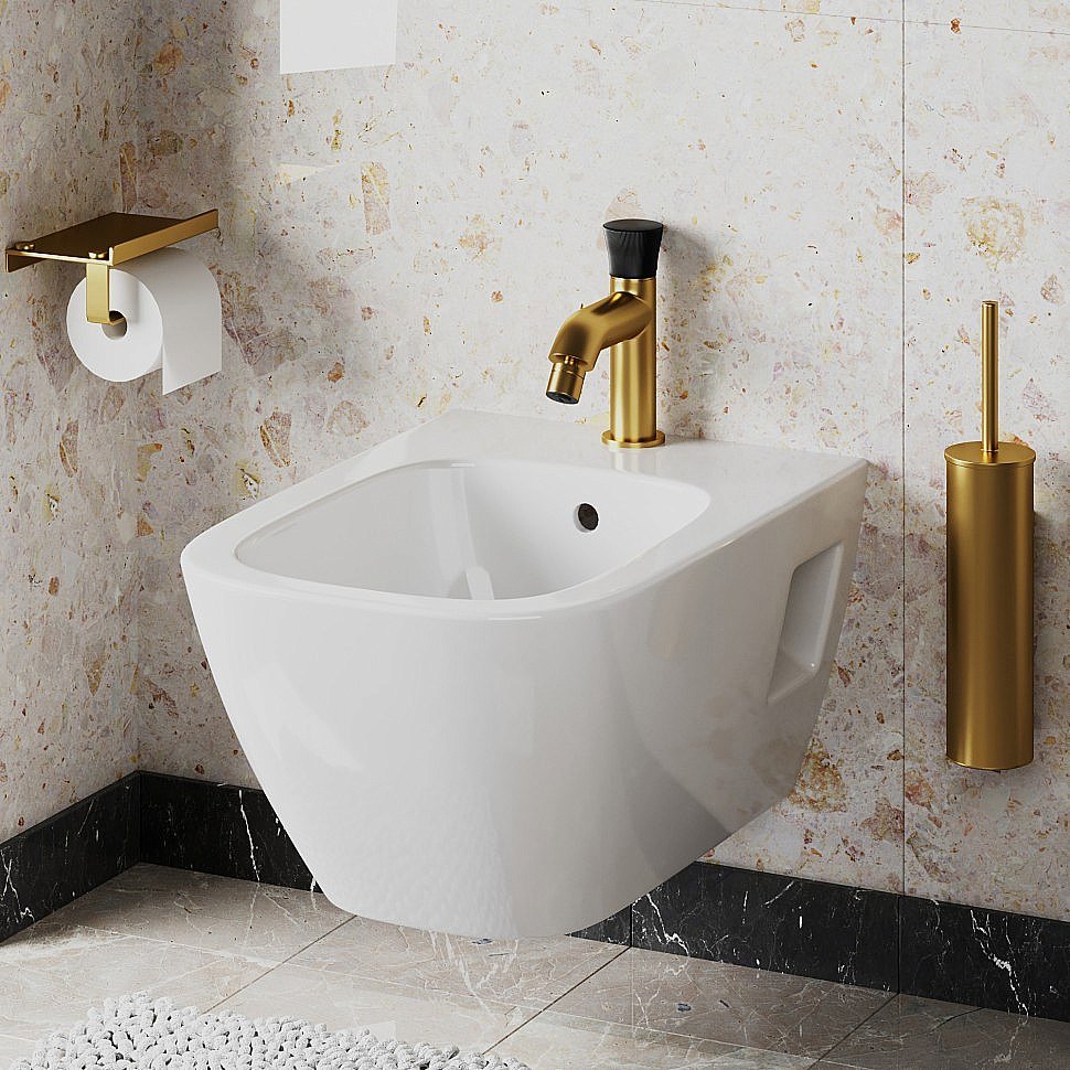 Смеситель для биде PAINI Domus 18PJ304PZ золото матовое купить в интернет-магазине сантехники Sanbest