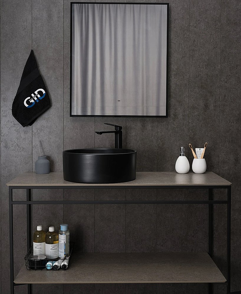 Раковина накладная Gid Esfera 40 Bm9011 53368 черная матовая купить в интернет-магазине Sanbest