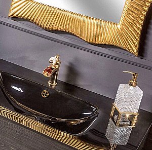 Зеркало Armadi Art SOHO 518 80 золото в ванную от интернет-магазине сантехники Sanbest