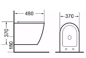 Унитаз подвесной Timo Kulo TK-403 безободковый, с крышкой микролифт купить в интернет-магазине Sanbest