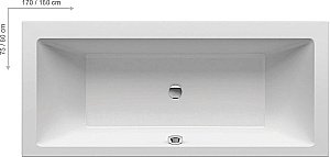Ванна акриловая Ravak Formy 01 170x75 белая купить в интернет-магазине Sanbest
