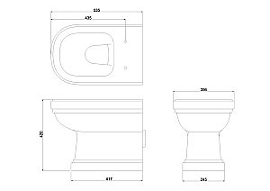 Унитаз приставной Burlington Riviera RIV12 купить в интернет-магазине Sanbest