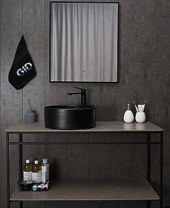 Раковина накладная Gid Esfera 40 Bm9011 53368 черная матовая купить в интернет-магазине Sanbest