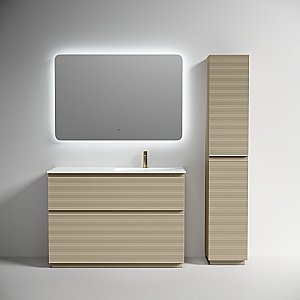 Тумба с раковиной Sancos Folk Floor FL120FLCP/FL120FRCP Капучино для ванной в интернет-магазине Sanbest