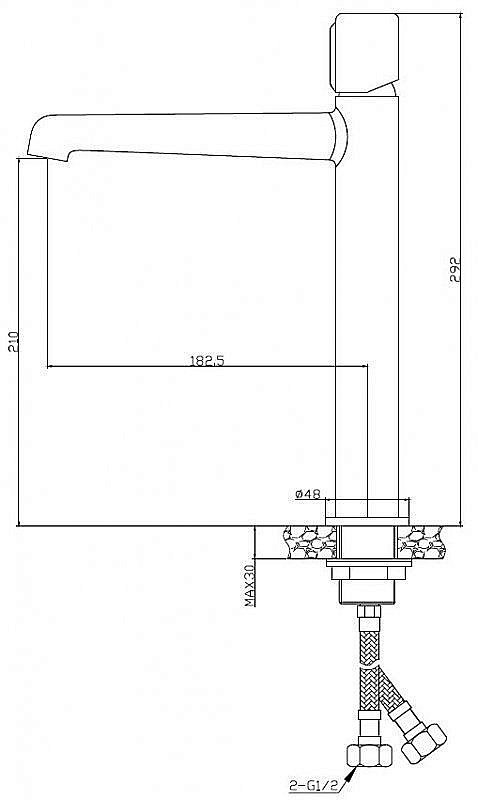 Смеситель для раковины BelBagno UNO LMC хром купить в интернет-магазине сантехники Sanbest