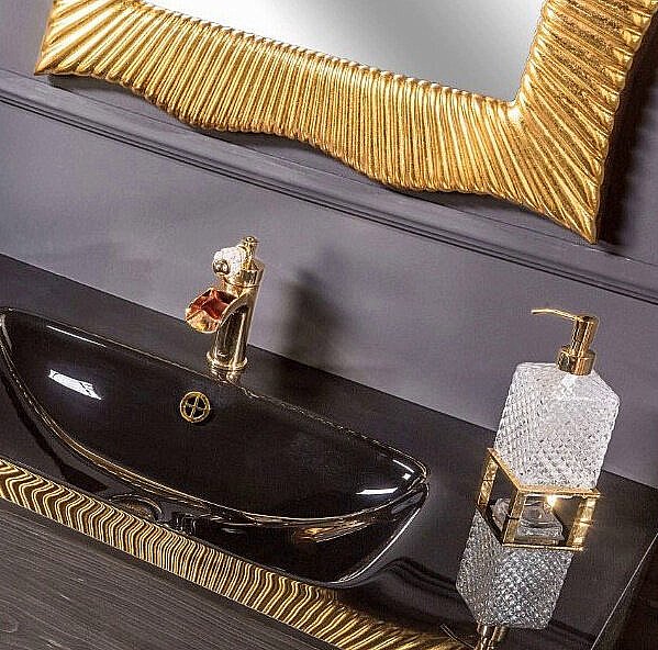 Зеркало Armadi Art SOHO 518 80 золото в ванную от интернет-магазине сантехники Sanbest