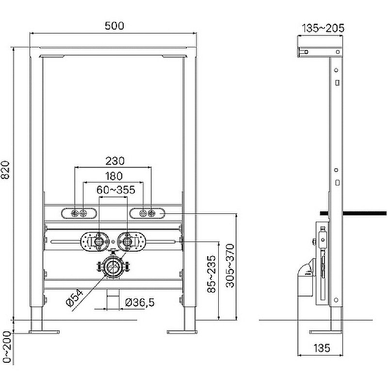 Инсталляция для биде Iddis Profix PROB000i32 купить в интернет-магазине сантехники Sanbest