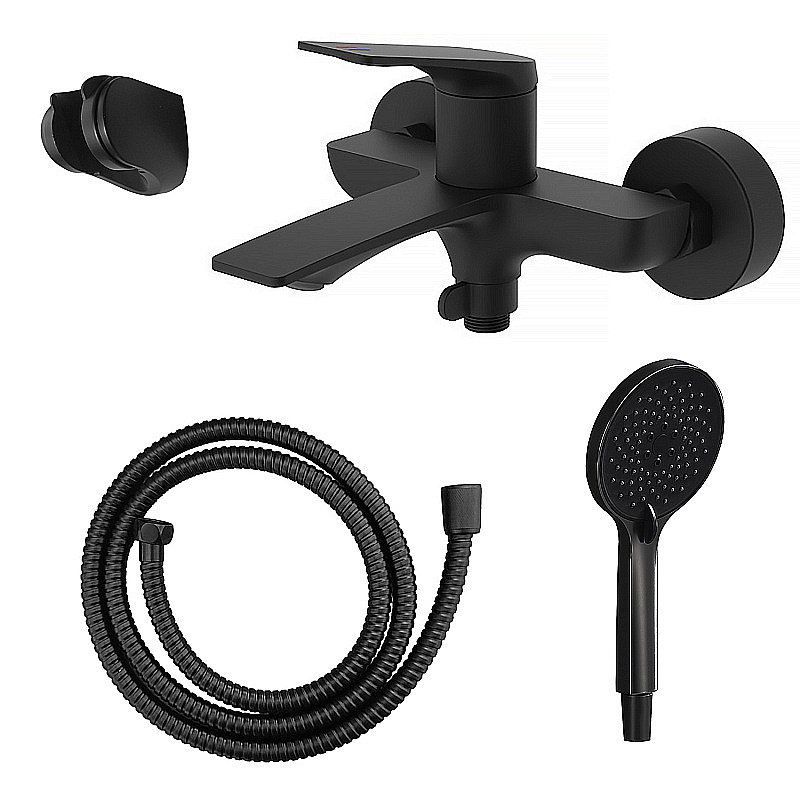 Смеситель для ванны Azario Lursy AZ-K3049B черный матовый купить в интернет-магазине сантехники Sanbest