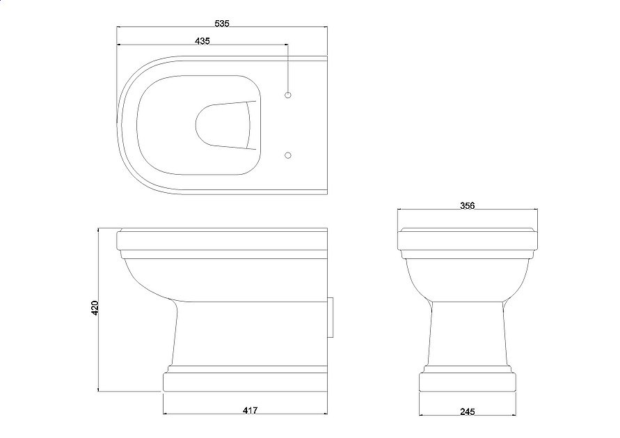 Унитаз приставной Burlington Riviera RIV12 купить в интернет-магазине Sanbest