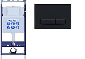 Инсталляция для унитаза Aquatek Easy Fix INS-0000010 с кнопкой KDI-0000025 черная матовая купить в интернет-магазине сантехники Sanbest