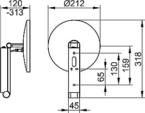 Зеркало косметическое KEUCO iLook_move 17612079004 нержавеющая сталь купить в интернет-магазине сантехники Sanbest