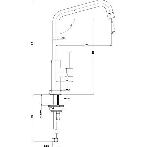 Смеситель для кухни PAINI Ixa IXA1572SKM нержавеющая сталь купить в интернет-магазине сантехники Sanbest