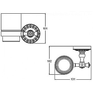 Стакан Zorg Antic AZR 03 SL купить в интернет-магазине сантехники Sanbest