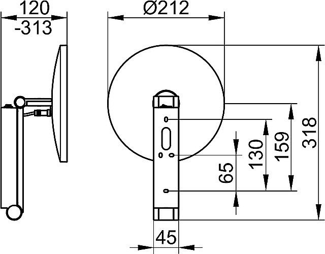 Зеркало косметическое KEUCO iLook_move 17612079004 нержавеющая сталь купить в интернет-магазине сантехники Sanbest