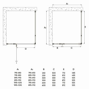 Душевой уголок Veconi RV-073 120x90 прозрачный купить в интернет-магазине Sanbest