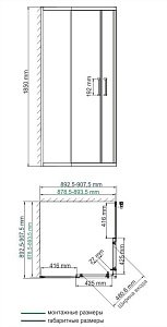 Душевой уголок WasserKRAFT Lippe 45S03 90x90 купить в интернет-магазине Sanbest