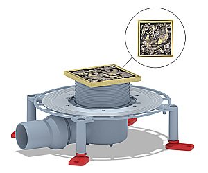 Душевой трап с решеткой Bronze De Luxe 21980-5602 бронза купить в интернет-магазине Sanbest