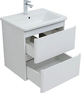 Тумба с раковиной Aquanet Эмбер 330465 60 белый матовый для ванной в интернет-магазине Sanbest
