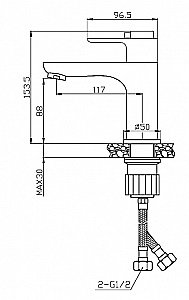 Смеситель для раковины Orange Thermo T19-021cr хром купить в интернет-магазине сантехники Sanbest