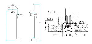 Смеситель для ванны Boheme Imperiale 289-SW золото купить в интернет-магазине сантехники Sanbest