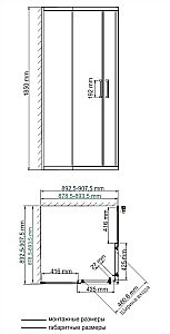Душевой уголок WasserKRAFT Lippe 45S03 90x90 купить в интернет-магазине Sanbest