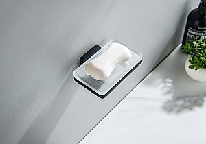 Мыльница Aquatek Либра AQ4303MB стекло матовое/черная матовая купить в интернет-магазине сантехники Sanbest